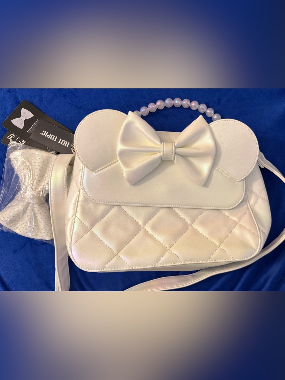 Loungefly Minnie Mouse Iridescent Wedding Crossbody Bag